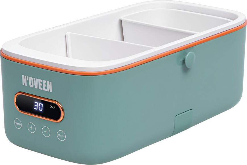Lunch Box Electric N'OVEEN Multi MLB911 X-LINE, Containere 1L cu Invelis Ceramic, 300W, Timer Digital Touchpad, Geanta Termica si Tacamuri Otel