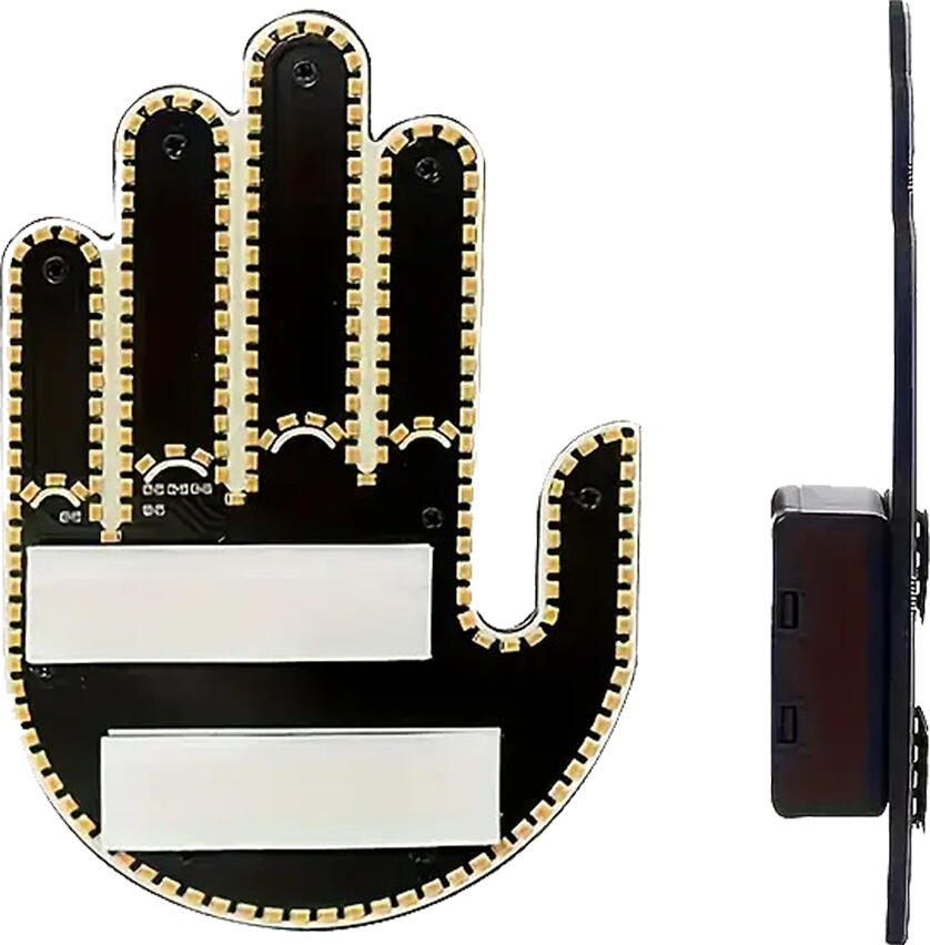 NO Brand LED Neon Hand Gesture Light for Cars with Remote Control, Finger Accent Lights, Black