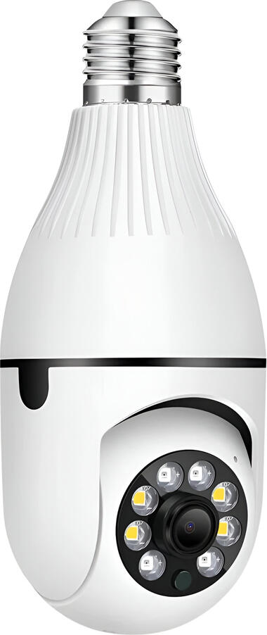 NO Brand Bulb E27 Wi-Fi Smart Camera 2MP 1080P App Tuya, White
