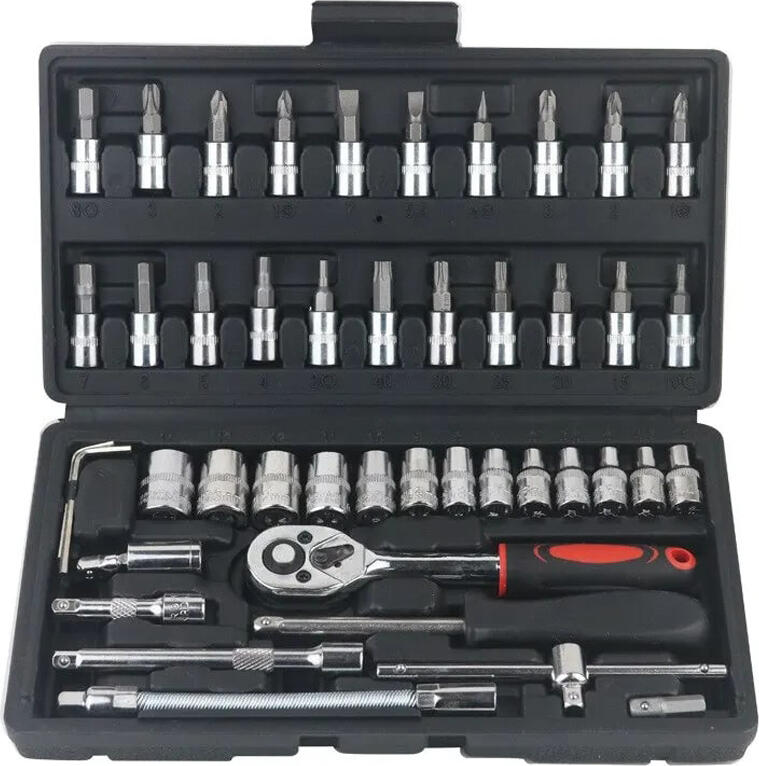 NO Brand Socket Ratchet Wrench Set 46pcs, Black