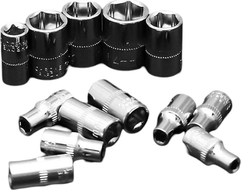 Set Chei Tubulare cu Trichet 46 Piese, Antrenor 1/4", Otel Crom Vanadiu Cr-V, Finisaj Lustruit, cu Bituri Hex, Torx si PH, Cutie de Transport Blocabila