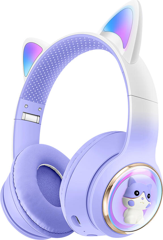Musen Wireless Kids Headphones on ear AKZ-60 (Cat), Purple