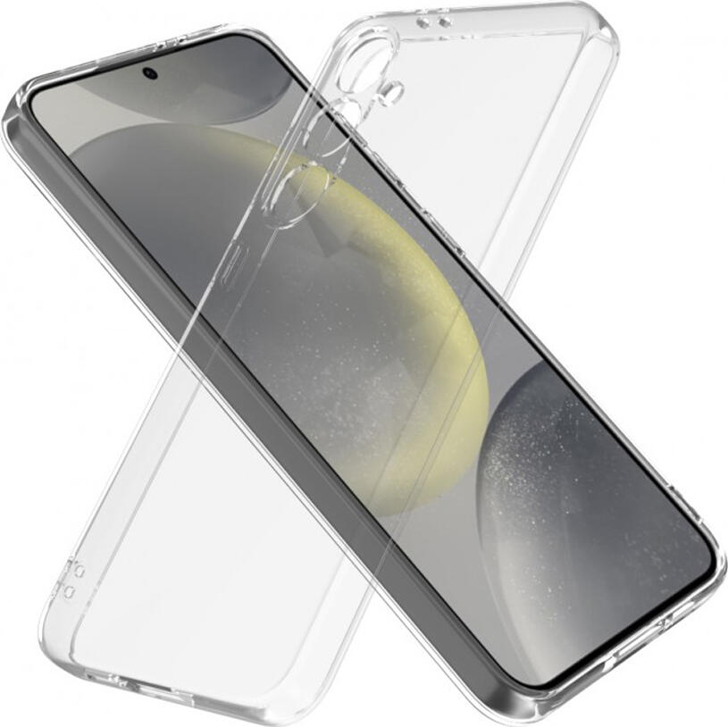 WOO Protective Case for Samsung Galaxy S24FE 6.7", Clear Transparent Slim TPU Cover, Shockproof Dust-Resistant Anti-Slip Flexible Anti-Yellowing Shell