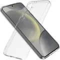 WOO Protective Case for Samsung Galaxy S24FE 6.7", Clear Transparent Slim TPU Cover, Shockproof Dust-Resistant Anti-Slip Flexible Anti-Yellowing Shell