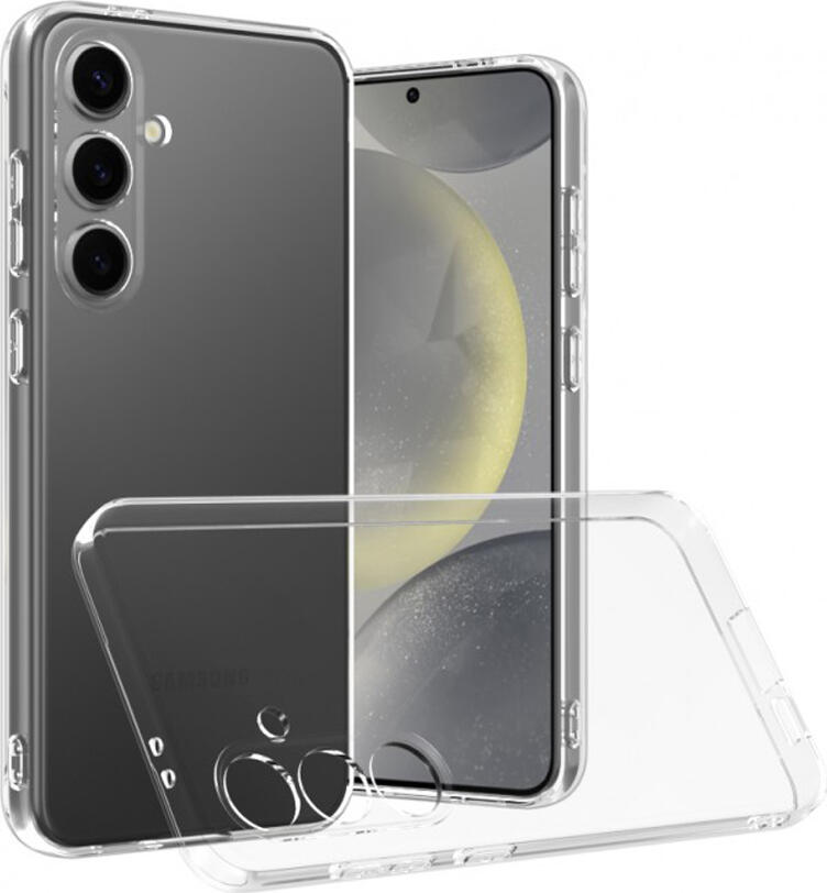 WOO Protective Case for Samsung Galaxy S24FE 6.7", Clear Transparent Slim TPU Cover, Shockproof Dust-Resistant Anti-Slip Flexible Anti-Yellowing Shell