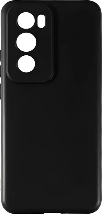 WOO Silicone Neo Soft Case for Oppo Reno 12, Black, Shockproof and Dust-Resistant Soft-Touch Protective Cover for 6.7 inch Smartphone