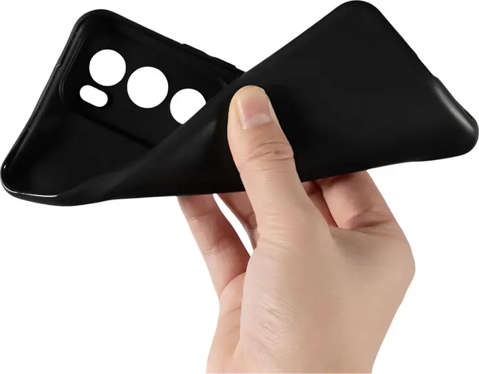 WOO Silicone Neo Soft Case for Oppo Reno 12, Black, Shockproof and Dust-Resistant Soft-Touch Protective Cover for 6.7 inch Smartphone