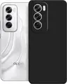 WOO Silicone Neo Soft Case for Oppo Reno 12, Black, Shockproof and Dust-Resistant Soft-Touch Protective Cover for 6.7 inch Smartphone