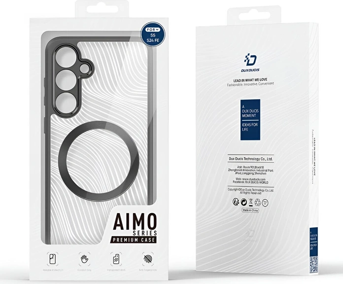 Dux Ducis AIMO Mag Case for Samsung Galaxy S24 FE, MagSafe Compatible Magnetic TPU PC Slim Shockproof Protective Cover, Matte Finish