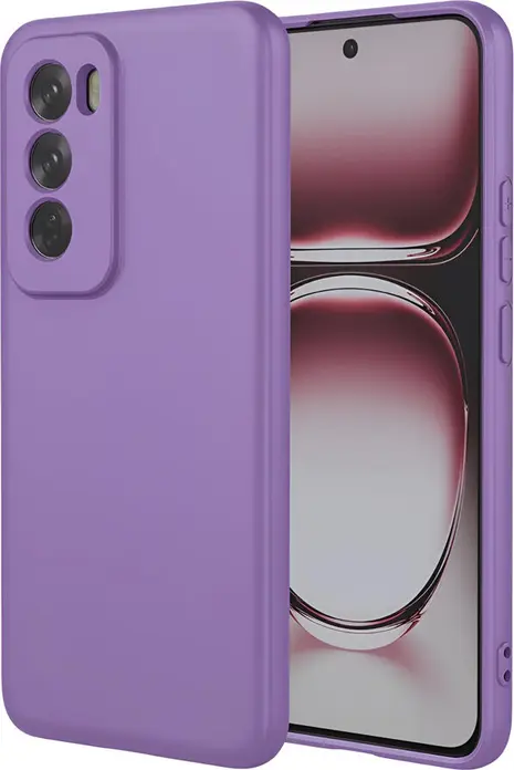Husa WOO Silicone Neo Soft pentru Oppo Reno 12, Culoare Purpuriu, Cover Protectiv Rezistent la Socuri si Praf, Textura Soft-Touch pentru Smartphone 6.7 inch