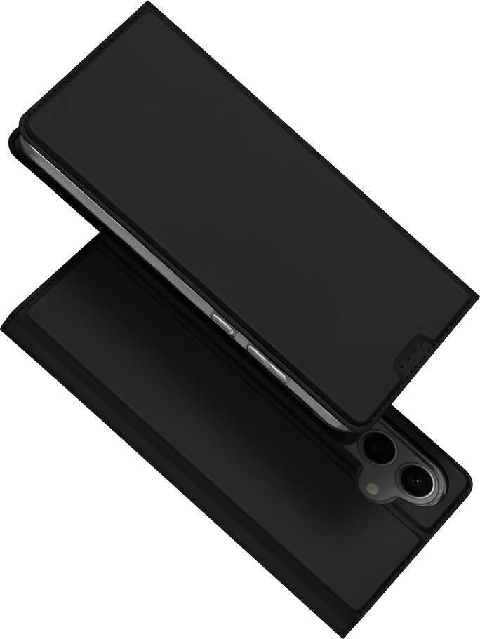Чехол-книжка Dux Ducis SkinPro для Samsung Galaxy S24 FE 6.7", Черный, из премиальной экокожи с отделением для карт, противоударный TPU, со встроенной подставкой