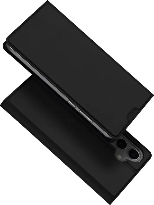Чехол-книжка Dux Ducis SkinPro для Samsung Galaxy S24 FE 6.7", Черный, из премиальной экокожи с отделением для карт, противоударный TPU, со встроенной подставкой