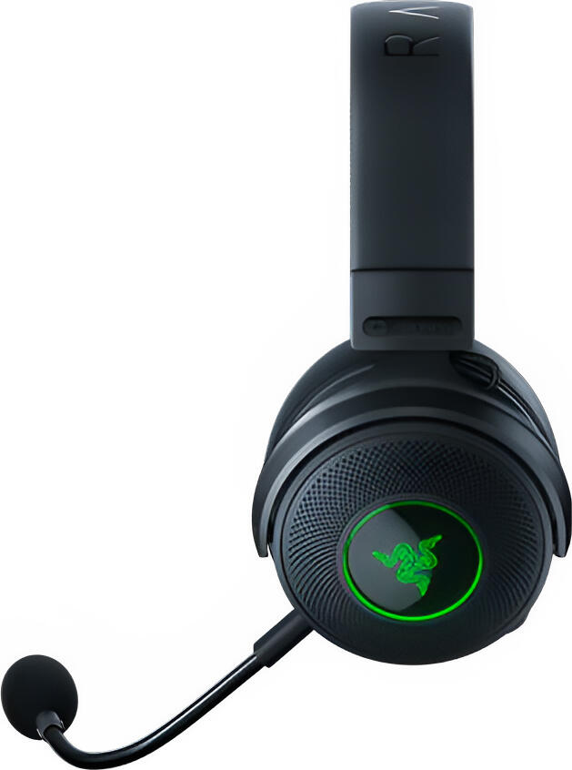 Razer Kraken V3 Pro Wireless Gaming Headset, TriForce Titanium 50mm Drivers, HyperSense Haptics, THX Spatial Audio, HyperClear Mic, Chroma RGB, Black