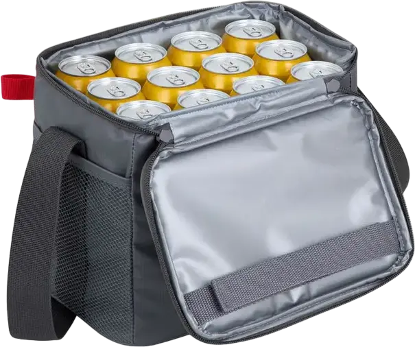 RESTO Polis 5510 Cooler Bag, 11L Thermal Insulated Polyester Bag with PEVA Lining, Water-resistant Grey Cooler with Shoulder Strap and Handle