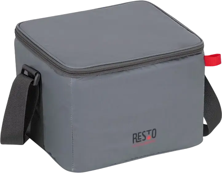 RESTO Polis 5510 Cooler Bag, 11L Thermal Insulated Polyester Bag with PEVA Lining, Water-resistant Grey Cooler with Shoulder Strap and Handle