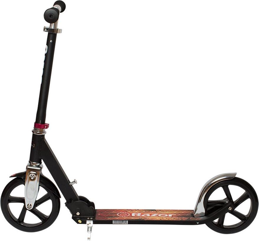 Razor A5 Lux Folding Scooter, Anodized Aluminum Body, 200mm Urethane Wheels, Height-Adjustable Handlebars, Retractable Kickstand, Max Load 100kg