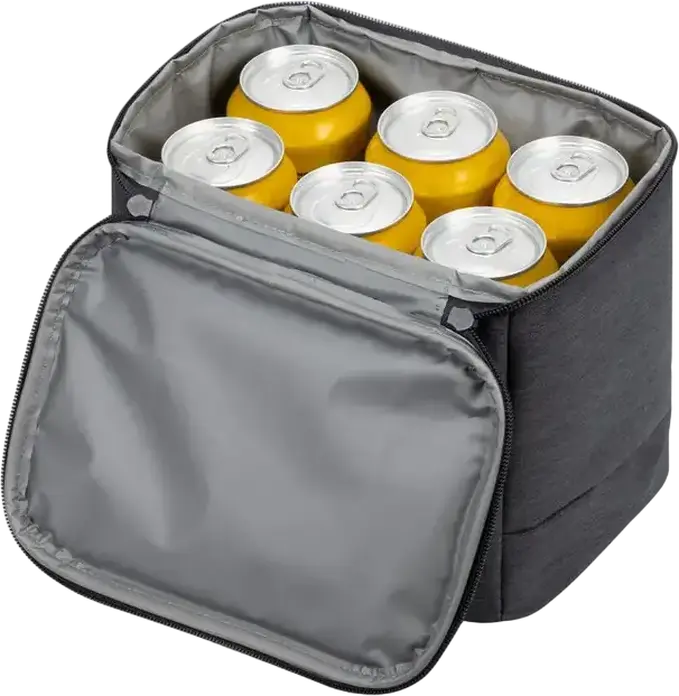 RESTO 5501 FELIS Cooler Bag, 6L Insulated Thermal Bag, Water-Resistant Polyester with PEVA Lining, Grey, 17x8x12 cm