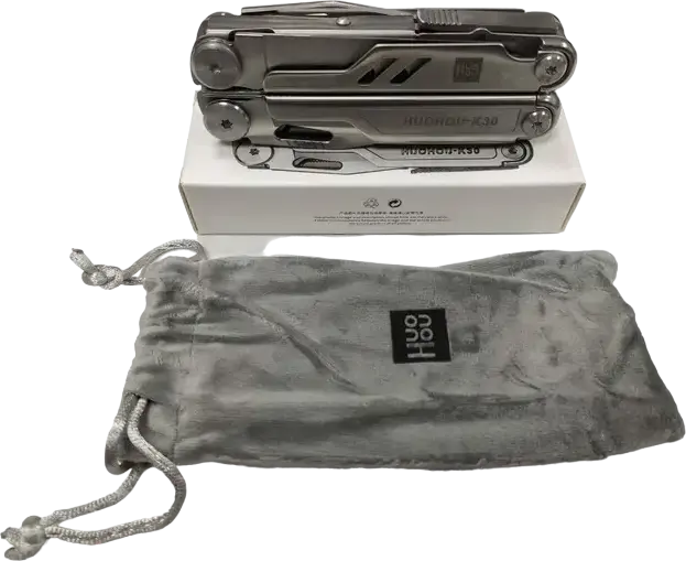 Huohou NexTool Pro K30 HU0191 12-in-1 Multitool, 420H Steel Clip-Point Knife, Pliers, Scissors, Liner Lock, One-Hand Opening with Carrying Case