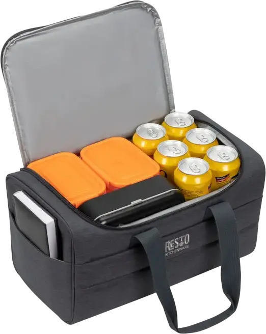 Resto 5519 FELIS Cooler Bag, 19L Thermal Insulated Polyester Bag with PEVA Lining, Water-Resistant Shell, Shoulder Strap and Handles, Grey
