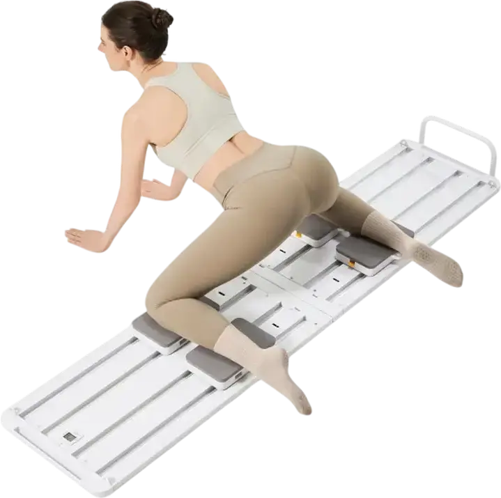 Kingsmith Crawler KS-Crawler001 Foldable Pilates Reformer Fitness Trainer, ABS Plastic, Silicone Resistance Ropes, 120kg Max Load, Silver