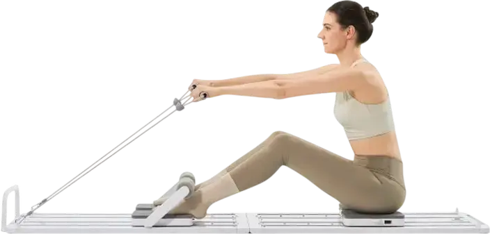 Kingsmith Crawler KS-Crawler001 Foldable Pilates Reformer Fitness Trainer, ABS Plastic, Silicone Resistance Ropes, 120kg Max Load, Silver
