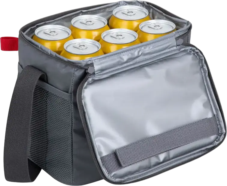 RESTO 5506 POLIS Cooler Bag, 5.5L Insulated Thermal Bag with PEVA Lining and Polyester Water-Resistant Shell, Shoulder Strap and Side Mesh Pocket, Grey