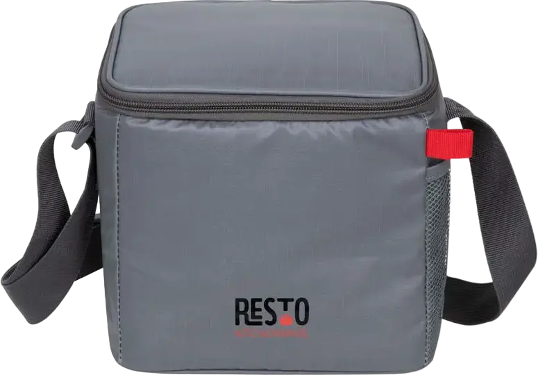 RESTO 5506 POLIS Cooler Bag, 5.5L Insulated Thermal Bag with PEVA Lining and Polyester Water-Resistant Shell, Shoulder Strap and Side Mesh Pocket, Grey
