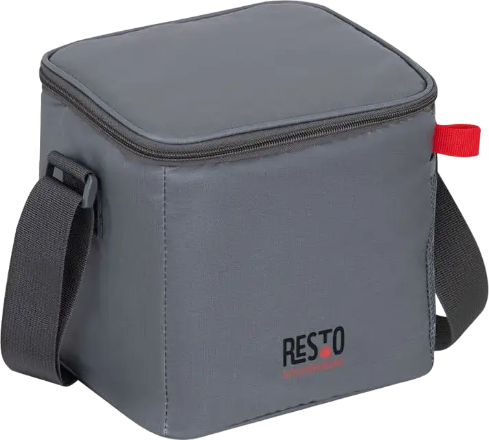 RESTO 5506 POLIS Cooler Bag, 5.5L Insulated Thermal Bag with PEVA Lining and Polyester Water-Resistant Shell, Shoulder Strap and Side Mesh Pocket, Grey