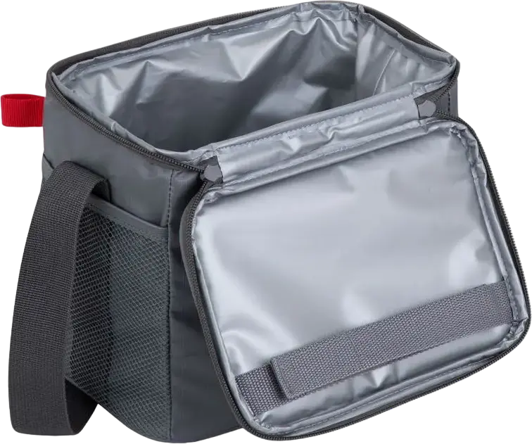 RESTO 5506 POLIS Cooler Bag, 5.5L Insulated Thermal Bag with PEVA Lining and Polyester Water-Resistant Shell, Shoulder Strap and Side Mesh Pocket, Grey