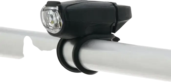 Newrban NEWMLIGHTUSBK Rechargeable USB Light for Bicycles and Scooters, 4 Lighting Modes White Red Flashing, Lithium 3.7V Battery, Silicone Mount, Black