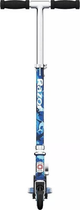 Razor A Shark Camo Foldable Aluminum Scooter for Kids 5+, Height-Adjustable Handlebars, Polyurethane Wheels, Rear Brake, Max Load 65kg