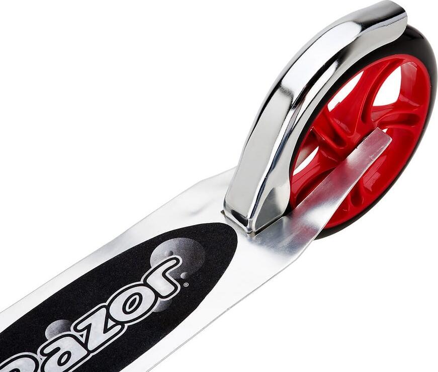 Razor A5 Lux Folding Kick Scooter, Anodized Aluminum Frame, 200mm Urethane Wheels, Height-Adjustable Handlebars, Rear Fender Brake, Max Load 100kg