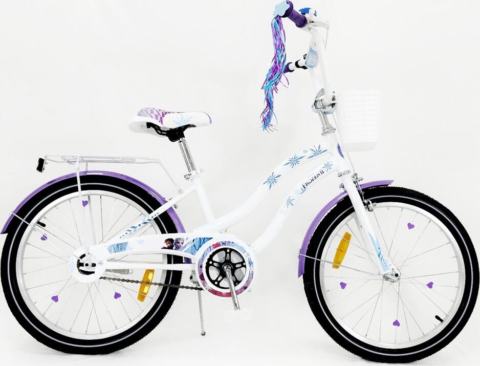 Belcom Frozen Children's Bicycle, 20",Steel frame, Aluminum rim, Ring, Hand brake, White