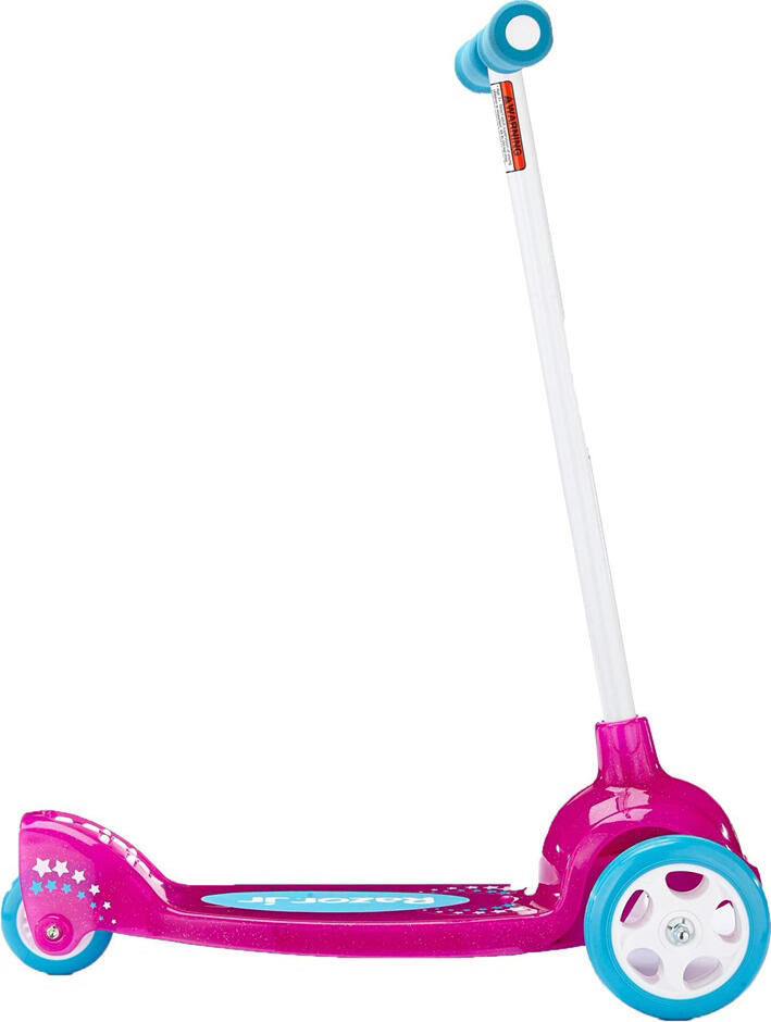 Razor Scooter Jr Lil' Pop 20073663 Kids 3-Wheel Aluminum Scooter with 12 LED Lights, PU Wheels, Foot Brake, Max Load 20kg, for Ages 3+