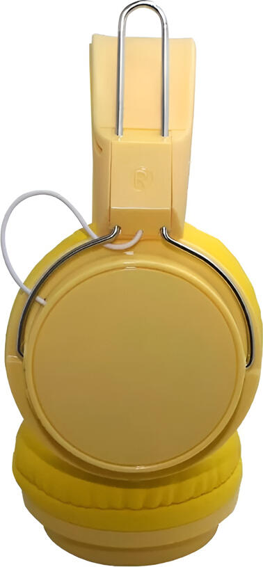 Helmet Macaron HiFi Bluetooth On-Ear Headphones - Yellow, with Integrated MP3 Player, TF Card Slot, Built-in Microphone and 3.5mm AUX, Ergonomic Design