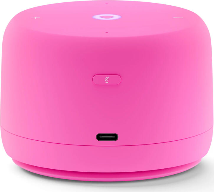 Yandex Station Lite 2 Smart Speaker with Alice Voice Assistant, 6W Audio, LED Clock Display, Wi-Fi, Bluetooth 5.0, USB Type-C, Pink