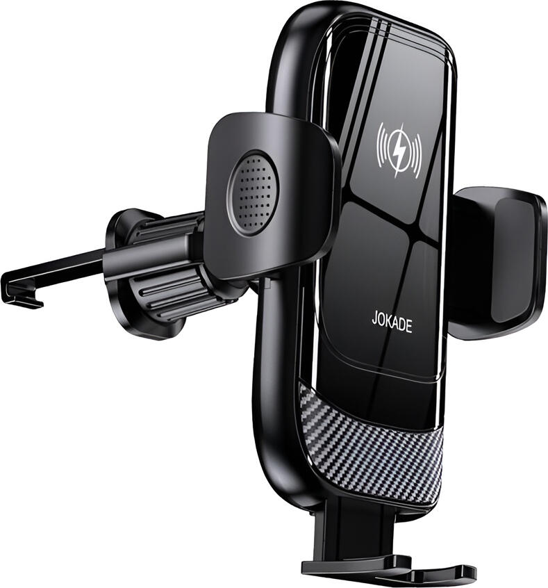 Jokade JH033 Lijian Series Wireless Charging Car Holder, 15W Max Fast Charge, Air Outlet Spiral Hook Mount, 360 Rotation, for 4.7-6.7 inch Qi Devices