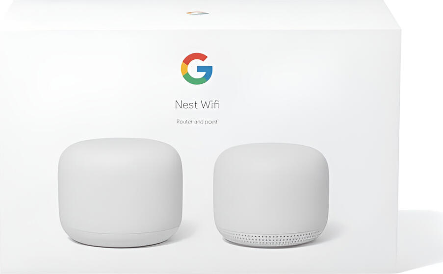 Google Nest WiFi AC2200 Dual-Band Wi-Fi 5 Mesh System, 1.4 GHz Quad-Core ARM Processor, 512 MB RAM, Supports 200 Devices, White, 106 x 68 x 106 mm