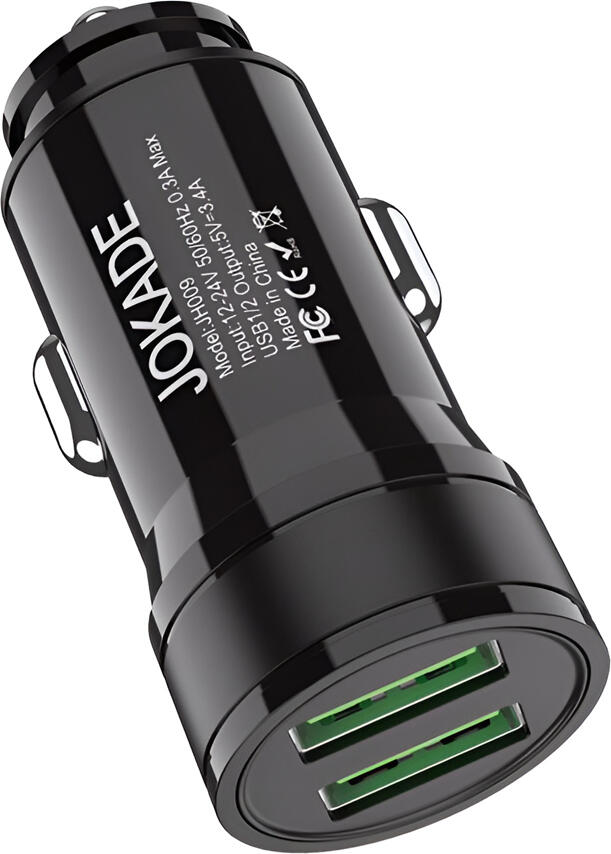 Jokade Car Charger 2*USB-A 3.4A JH009, Black