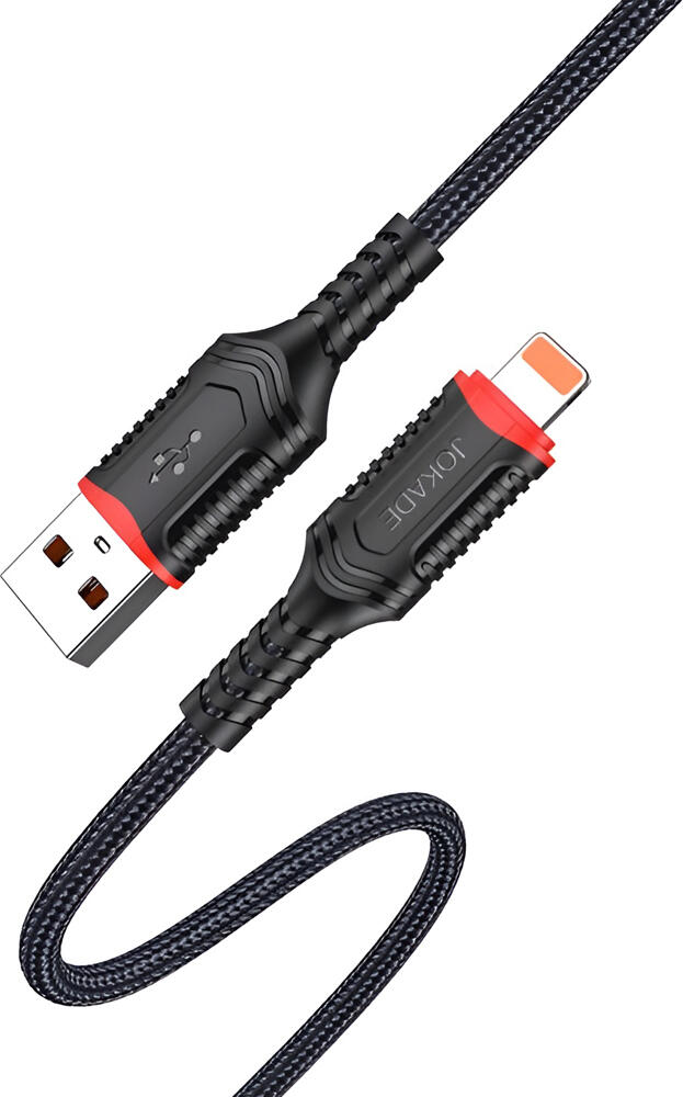 Jokade Cable USB-A to Lightning 3A, 20W, 1m JA019, Black