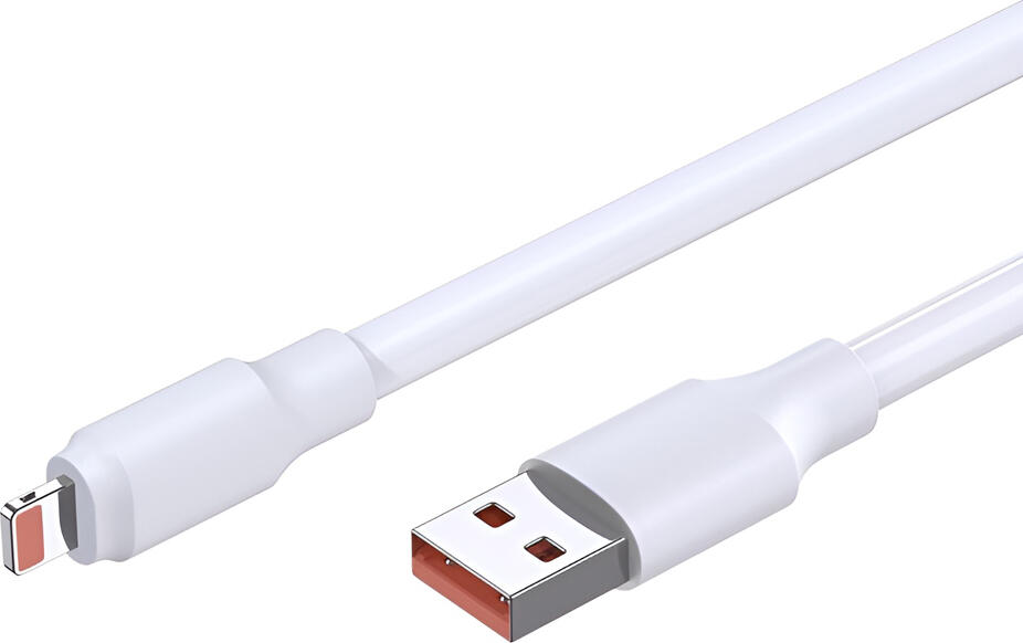 Jokade JA018 USB Type-A to Lightning Fast Charge Cable, 120W Power Support, 1m, White, PVC Insulation, High-Performance Data Sync for Apple Devices
