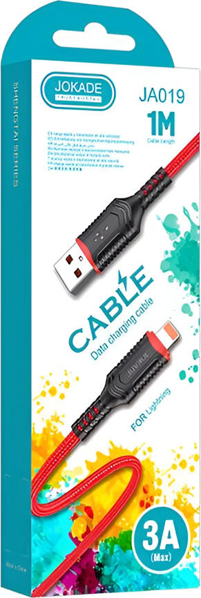 Cablu de incarcare rapida Jokade JA019 USB-A la Lightning, Sincronizare Date 3A, Material Impletit Durabil pentru dispozitive Apple, 1m