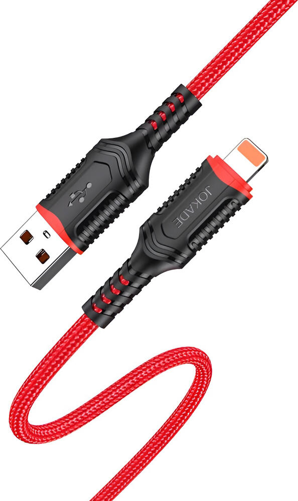 Cablu de incarcare rapida Jokade JA019 USB-A la Lightning, Sincronizare Date 3A, Material Impletit Durabil pentru dispozitive Apple, 1m