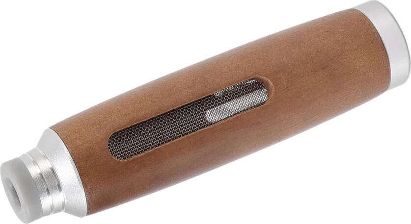 scrumpeu de masina portabil din aliaj de aluminiu si lemn, design compact rezistent la uzura cu capac Lid, 133x28mm, include garnituri de schimb
