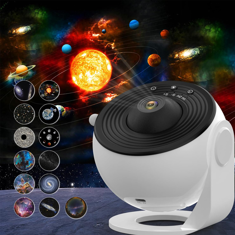 Galaxy Star Projector with 360 Degree Rotation, Nebula Night Light with Adjustable Colors, ABS Material, 5W Power, for Bedroom and Party
