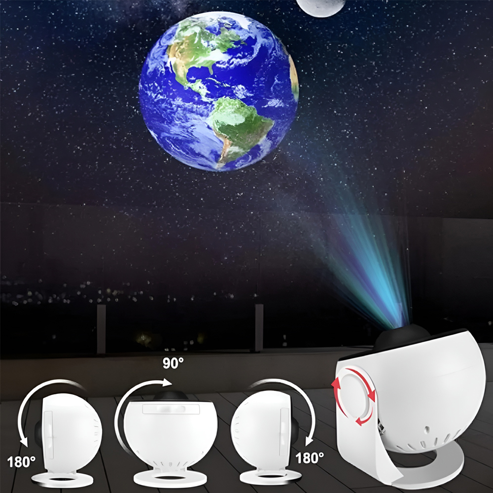 Galaxy Star Projector with 360 Degree Rotation, Nebula Night Light with Adjustable Colors, ABS Material, 5W Power, for Bedroom and Party