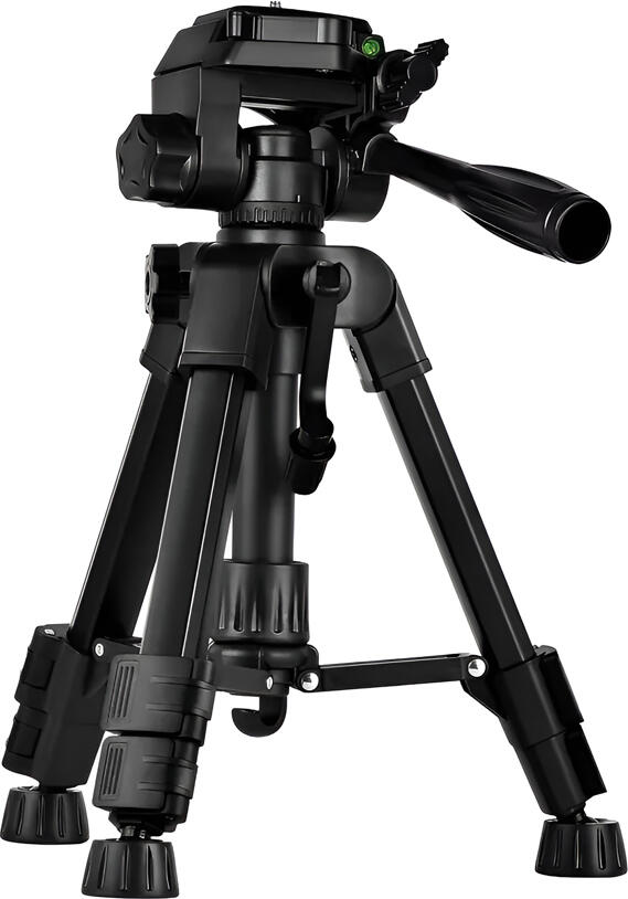 AccExpert Tripod Photography Professional Aluminum 63,5cm (Locking Knob, Support Smooth 360°), Black D-50