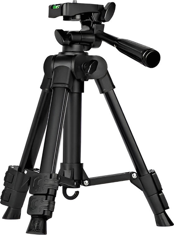 AccExpert Tripod Photography Professional Aluminum 125cm (Locking Knob, Support Smooth 360°), Black F-13T