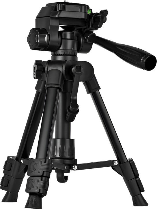 AccExpert Tripod Photography Professional Aluminum 65cm (Locking Knob, Support Smooth 360°), Black F-50T