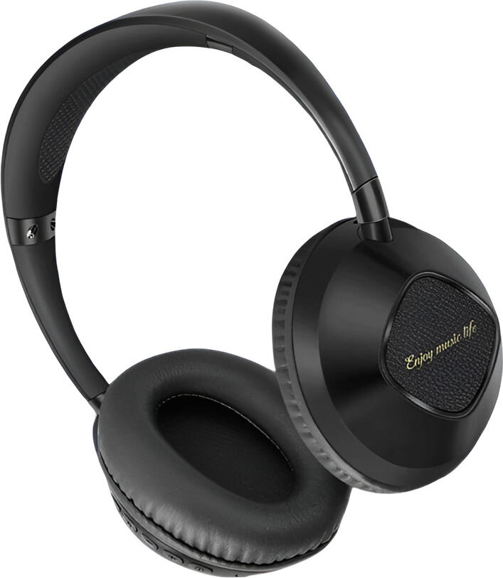 Musen AKZ-18 Wireless Over-Ear Bluetooth 5.3 Stereo Headphones, Black, 40mm Drivers, 20Hz-20kHz, 200mAh Battery, Passive Noise Reduction, Matte Finish